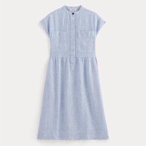 Everlane Light Blue Striped Midi Dress
